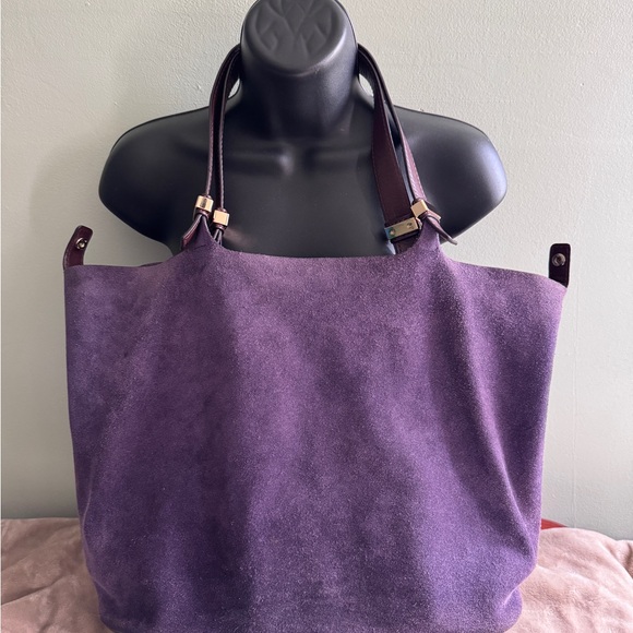 Michael Kors Rich Purple Suede Hobo Bag - Picture 8 of 10